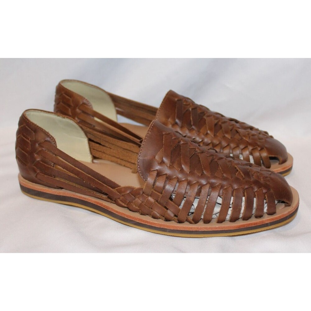 Nisolo Leather Sandal Huarache Men's BROWN NIB SZ 9.5 MSRP $150